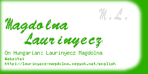 magdolna laurinyecz business card